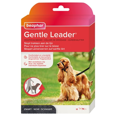 Gentle Leader Beaphar Zwart Stopt Trekken Aan Riem