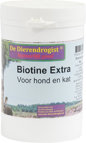 Dierendrogist Biotine Poeder Kruiden supplement hond kat 