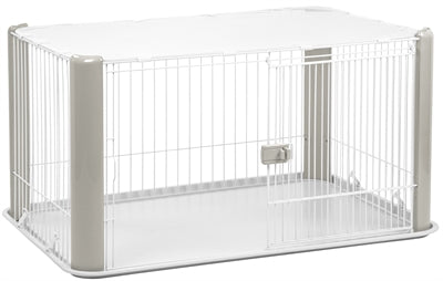 Merkloos Puppyren Met Dak Grijs 113x79x60 cm