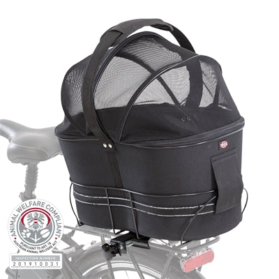 Trixie Fietsmand Achterop Zwart Kussen & Kap 48x28x42 cm