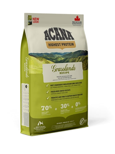 Acana Highest Protein Grasslands hondenvoer, zak met brokken