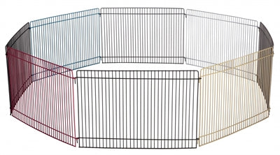 Trixie Knaagdierren Metaal Gepoedercoat 86x23 cm, metalen ren voor knaagdieren, 8 panelen, binnenshuis gebruik