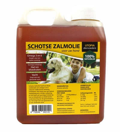 Utopia Schotse Zalmolie Omega 3-6 Naturel 1 liter