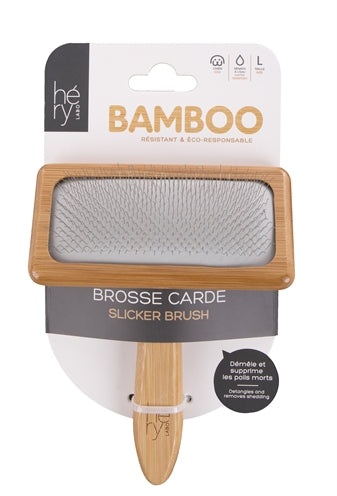 Hery Labo Borstel Zacht Bamboe Slickerborstel Hond Maat L