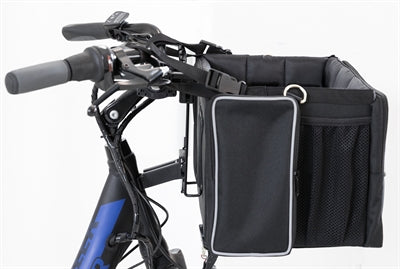 Trixie Fietsmand Hond Aan Stuur Nylon Zwart Grijs 14x26x26