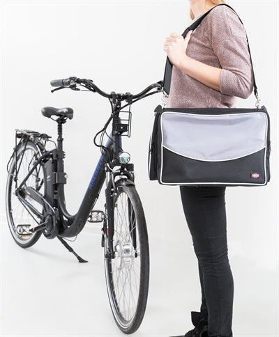 Trixie Fietsmand Hond Aan Stuur Nylon Zwart Grijs 14x26x26