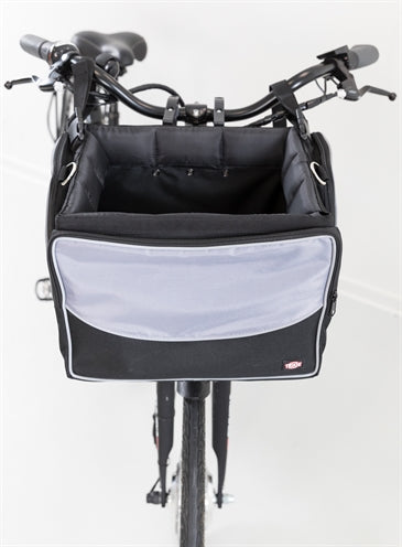 Trixie Fietsmand Hond Aan Stuur Nylon Zwart Grijs 14x26x26