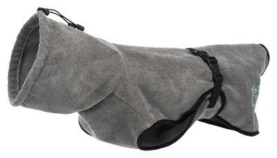 Trixie Badjas Hond Badstof Grijs Verstelbaar 75 cm