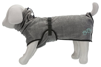 Trixie Badjas Hond Badstof Grijs Verstelbaar 75 cm