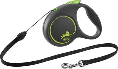 Flexi Rollijn Hond Black Design Cord Groen S 12 kg 5 meter