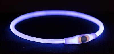 Trixie Lichtgevende Halsband Usb Flash Light Blauw 65x0.8cm