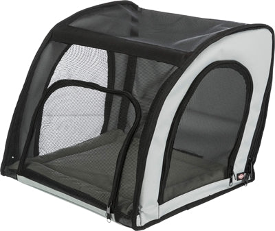 Trixie Autostoel Grijs Zwart Gesloten Autozitje 44x40x37 cm 