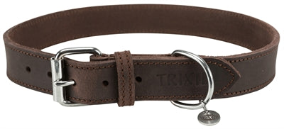 Trixie Halsband Hond Rustic Vetleer Donkerbruin 57-66 x 3 cm