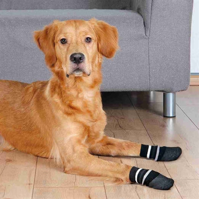 Trixie Hondensokken Anti-Slip Rubberlaag Zwart L-XL 2 st