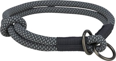 Trixie Halsband Soft Half-Slip Zwart Grijs 35x0,6 cm