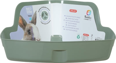 Zolux Neolife Hoektoilet Konijn Groen, 42x31x21 cm