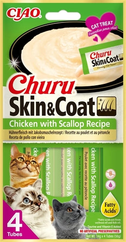 Inaba Churu Skin And Coat Chicken With Scallop Recipe
