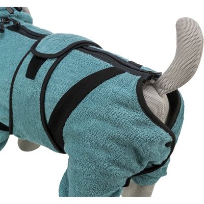Trixie Badjas Huisoverall Badstof Petrol 30 cm