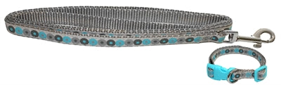 Little Rascals Puppy Halsband Met Lijn Blauw 22,5-36 cm